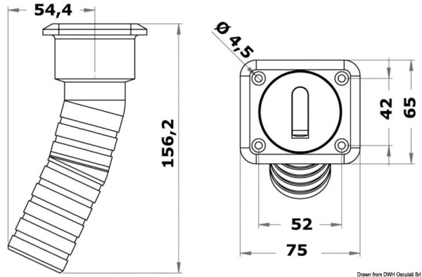 Tappo Square Water 38 mm lungo - 20.455.02